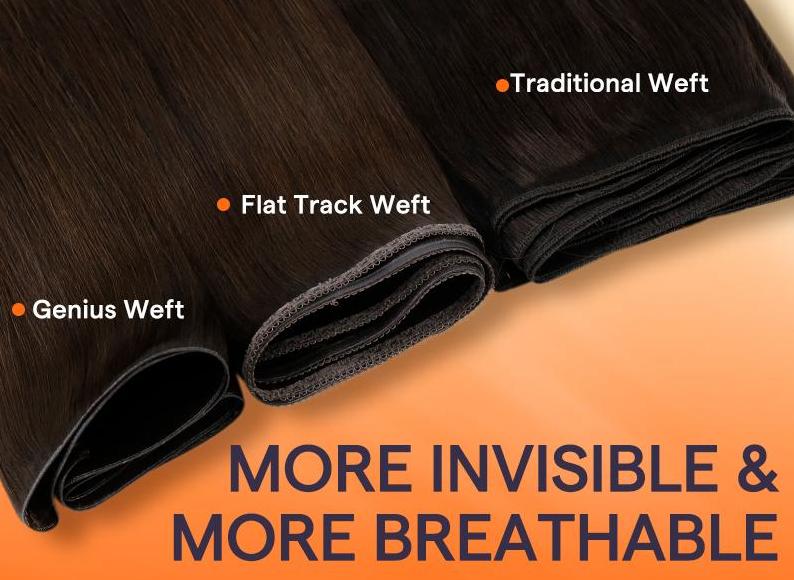 Full Shine S-Sew In 105G Weft Hair Extensions And G-Genius 50G Weft Hair Extensions Hair Natural Straight Human Hair