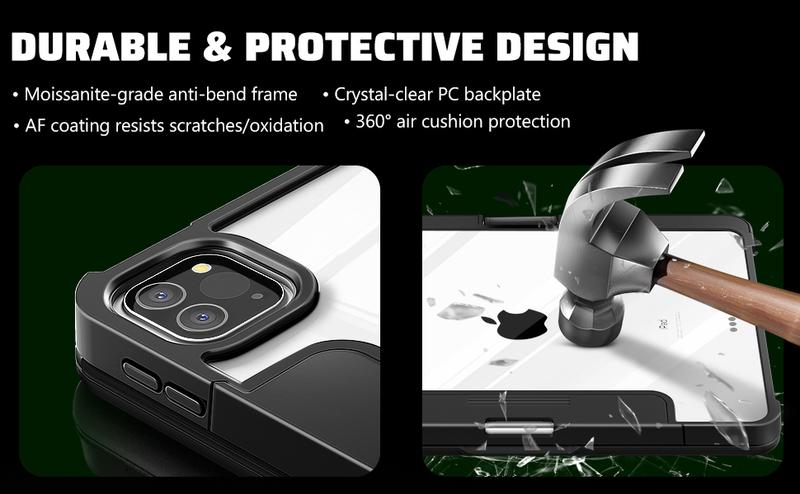 Timeless Black Keyboard Case for iPad Pro 11/13-inch , Transparent Cyberpunk Shell, 360° Rotating Multi-Touch Trackpad, 7-Color Backlit Keyboard, Pencil Holder, Type-C Charging, Magnetic Timeless Black Keyboard Case for iPad Pro 11/13-inch , Transparent Cyberpunk Shell, 360° Rotating Multi-Touch Trackpad, 7-Color Backlit Keyboard, Pencil Holder, Type-C Charging, Magnetic