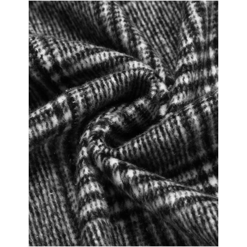 Men's Double Breasted Pea Coat Winter Overcoat Short Trench Coat Notched Collar