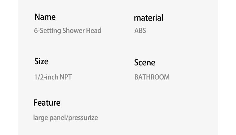 Powerful 6-Mode Handheld Shower Head High Pressure Water Spray with Rainfall Massage Pulse Spray Hybrid Bubble Patterns Premium ABS Material Wall Mount Showerhead Modern Bathroom Upgrade Ideal Summer Shower Accessory Perfect Holiday Gift Powerful 6-Mode Handheld Shower Head High Pressure Water Spray with Rainfall Massage Pulse Spray Hybrid Bubble Patterns Premium ABS Material Wall Mount Showerhead Modern Bathroom Upgrade Ideal Summer Shower Accessory Perfect Holiday Gift