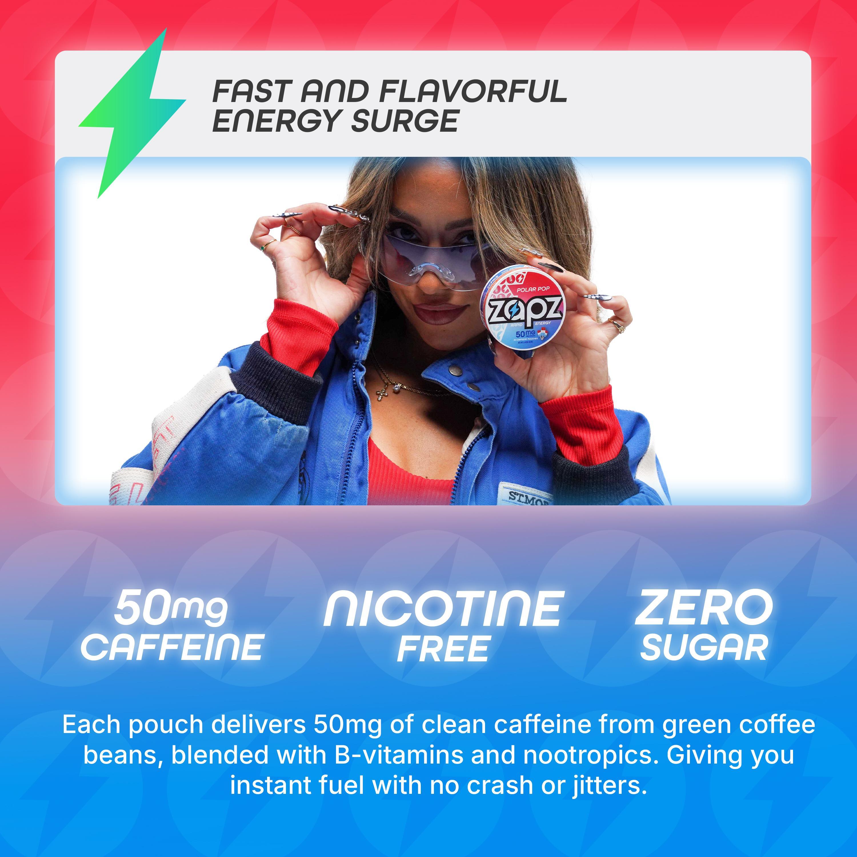 フィリップ・ゴネ　2011 フルボトル ZAPZ Caffeine Pouches, Hot Tropic, 5 Cans x 20 Count, Energy
