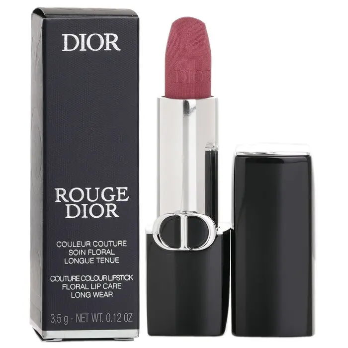DIOR Rouge Dior Couture Colour Lipstick - Velvet & Satin Finishes, #625 Mitzah Velvet Finish, Makeup Cosmetic with Flower, Shea & Pomegranate Infusions, Hydrating