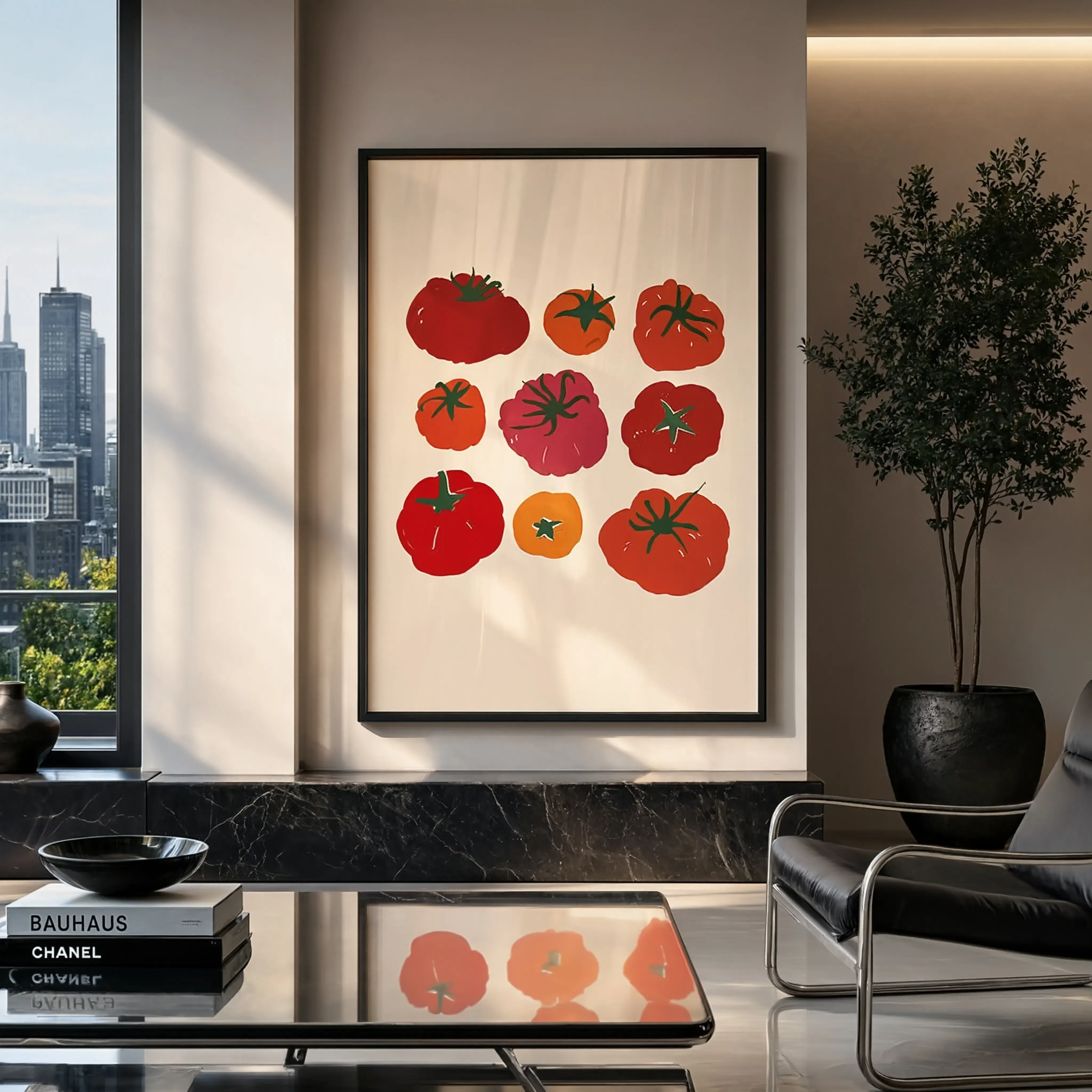 Tomato Watercolor Poster Vintage Kitchen Botanical Wall Art Rustic Print