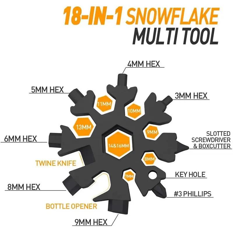 Viral 18-in-1 Snowflake Multi-tool Stainless Steel Portable Wrench All-in-One Screwdriver & Bottle Opener Must-Have Survival Gadget for Outdoor Activities Viral 18-in-1 Snowflake Multi-tool Stainless Steel Portable Wrench All-in-One Screwdriver & Bottle Opener Must-Have Survival Gadget for Outdoor Activities