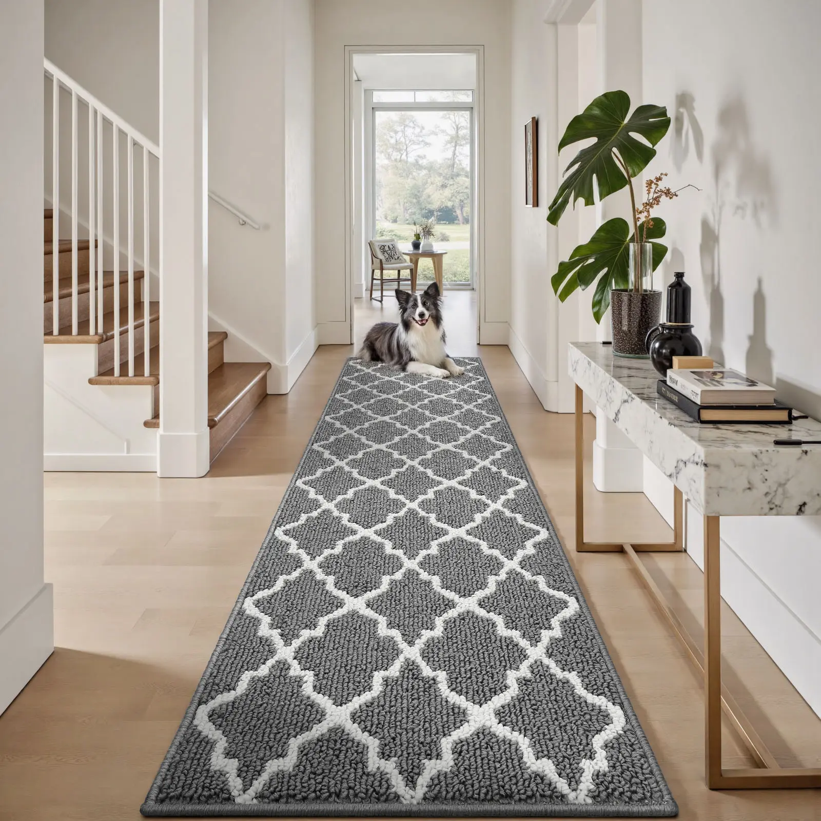 FAMVAL Entrance Rug, Washable Entryway Runner with Non-Slip Rubber Backing for Hallway, Kitchen