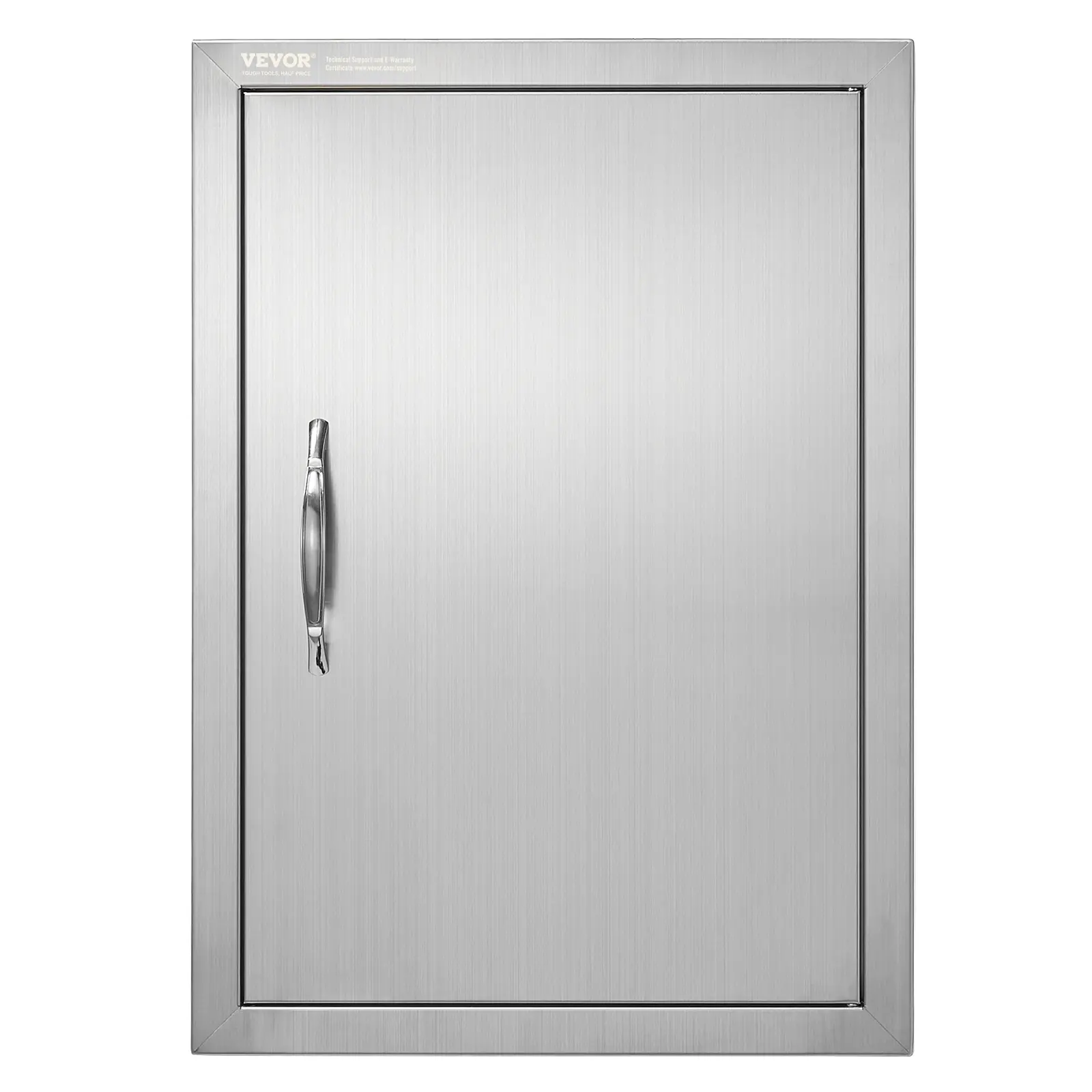【Summerfinds】VEVOR BBQ Access Door 17W x 24H Inch Single Outdoor Kitchen DoorStainless Steel Flush Mount DoorWall Vertical Door with Handlefor BBQ IslandGrilling StationOutside Cabinet, Lockable Door