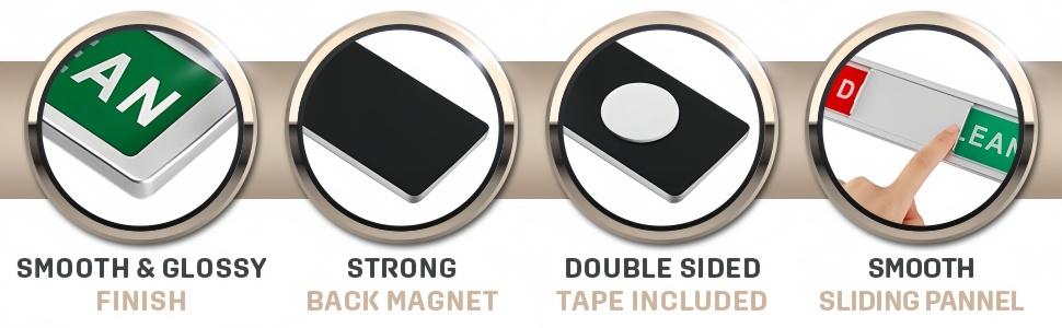 LMMAKE Dishwasher Clean/Dirty Magnet Sign Universal Scratch-Free Indicator with Easy-Read Slider for All Dishwashers & Refrigerators Ideal for Family Kitchens Office Breakrooms & Shared Spaces Perfect for Adults & Homeowners