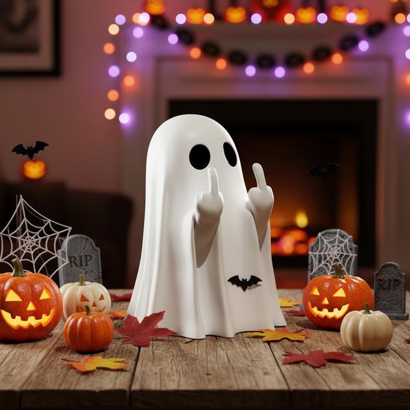 Spooky Halloween Outdoor Decor Vintage 90s Inflatable Giant Ghost Animated for Yard Haunted House Party Eerie Atmosphere