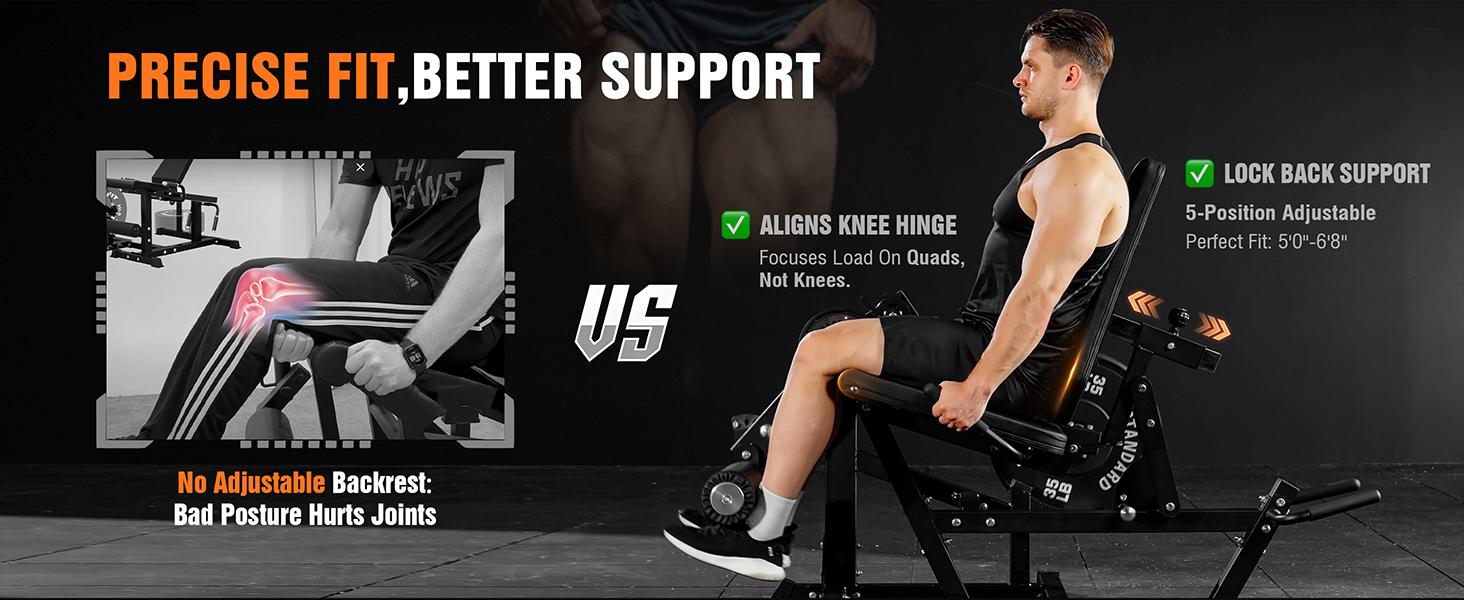 GWMD Leg Extension and Curl Machine, Adjustable Leg Curl Machine, Seated Leg Extension and Lying Curl Machine for Home Gym, Leg Workout Equipment with Cable System