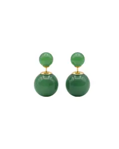 Orbit Duo — Double Ended Jade Stone Stud Earrings