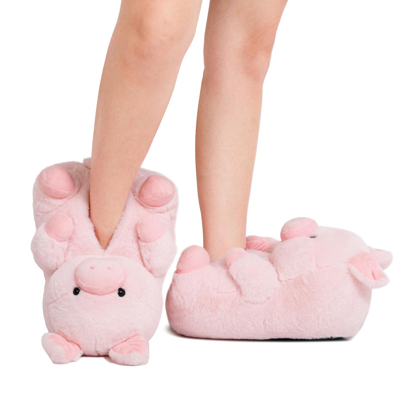 Women's cotton suede indoor piggy shoes, women's adult slippers, plush material, multiple colors, all sizes of cotton shoes