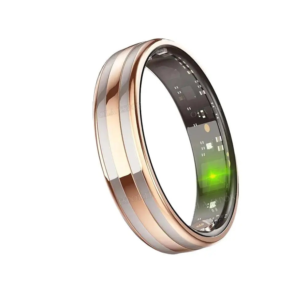 New Modern Digital Wearable Smart Ring - 6.3mm Thin, Outdoor Waterproof Fitness Tracker with AMOLED Large Screen, Heart Rate Tracking, Body Temperature Monitoring, Sleep & Step Tracking for Android Devices