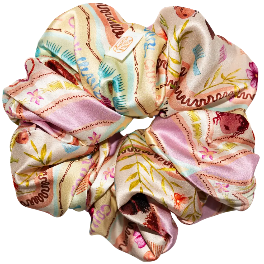 Curls Everywhere Silk Scrunchie