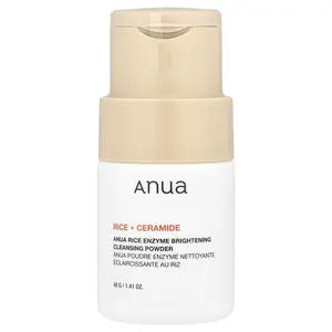 Anua Rice Enzyme Brightening Cleansing Powder, Rice + Ceramide, 1.41 oz (40 g) Anua Rice Enzyme Brightening Cleansing Powder, Rice + Ceramide, 1.41 oz (40 g)