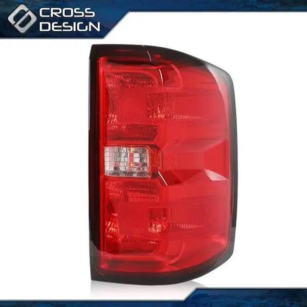 CROSSDESIGN Bolt-On LED Rear Tail Light Brake Lamp - Right Passenger Side, Vehicle-Specific Fit, Direct Install 1-Piece, No Extra Parts Needed, Compatible with 2014-18 Chevy Silverado 1500, 2015-2018 GMC Sierra 3500 HD, Lights for Car Assembly