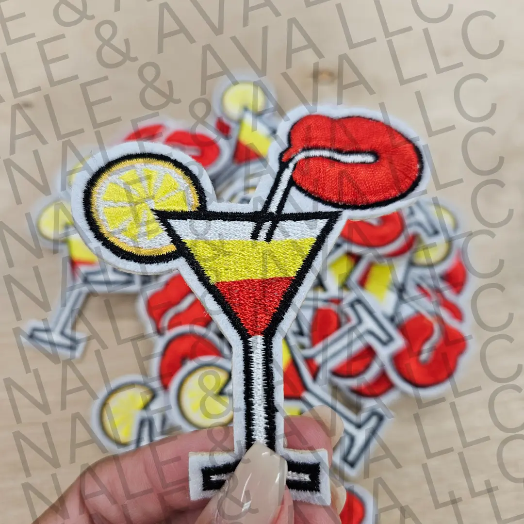 Martini Lips Hat Patch (1 Patch)