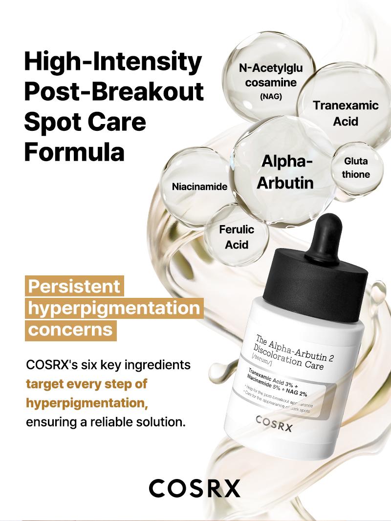 [COSRX Official] The Alpha Arbutin Discoloration Care 2 Serum (50ml) | MILD BUT HIGH-CONCENTRATION SERUM FOR HYPERPIGMENTATION & SCARS