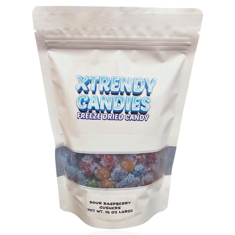 Xtrendy Candies Best Sour Raspberry Gushers - Trending Snack on Tiktok - Candy