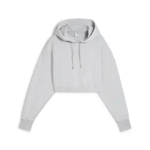 PUMA Womens Dare To Midnight Motion Washed Cropped Hoodie Casual Outerwear Casual - Grey