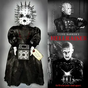 Hellraiser Pinhead Horror Movie Character Doll #57 Erika’s Emporium Cult Classic OOAK Handmade