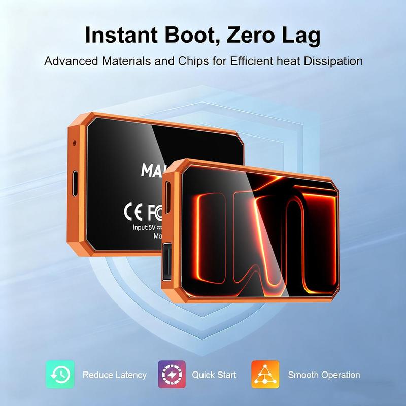 MAKASRI 4-in-1 Wireless CarPlay & Android Auto Adapter, Compatible with Netflix/YouTube/TIKTok/Screen Mirror Link/TF Card,Carplay Ai Box,Plug & Play, Suitable for Cars Equipped with OEM Wired CarPlay