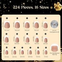 Short Squoval 【Only Tip】224 Pcs