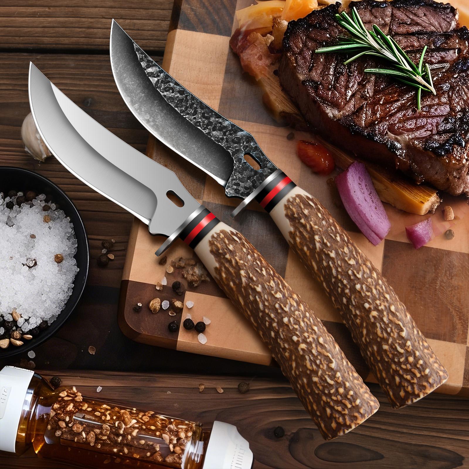 Fixed Blade Multi-functional Knives Set with Durable Nylon Sheath Cover, Selected Stainless Steel Outdoor BBQ Knife with Cool Comfortable Grip. Amazing Knife Gift for Chef & Collectors Father‘s Day Gift Fixed Blade Multi-functional Knives Set with Durable Nylon Sheath Cover, Selected Stainless Steel Outdoor BBQ Knife with Cool Comfortable Grip. Amazing Knife Gift for Chef & Collectors Father‘s Day Gift