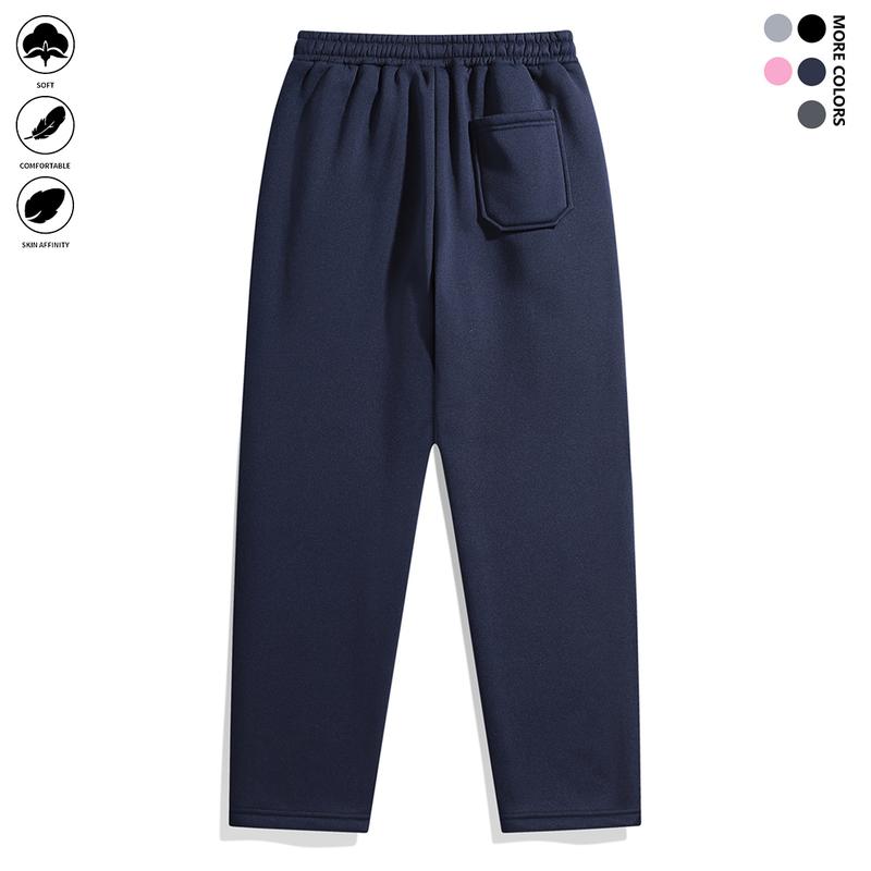 Men's Casual Jogger Pants - Elastic waistband with drawstring design, side pockets, autumn and winter athletic style full-length pants, comfortable fabric, durable material suitable for sports, workouts, and outdoor activities solid fashion sweatpants