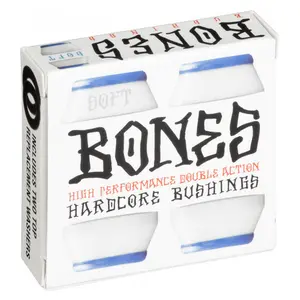 Bones Hardcore Soft Bushings 81a - Blue/White (Set of 4)