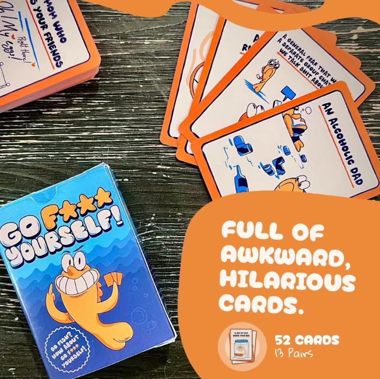Go f*** Youself Adult Card Game-Hilarious Party Game for 3-10Players - 52Cards-Quick Easy Setup-Perfect Stocking Stuffer-Made Out of Spite