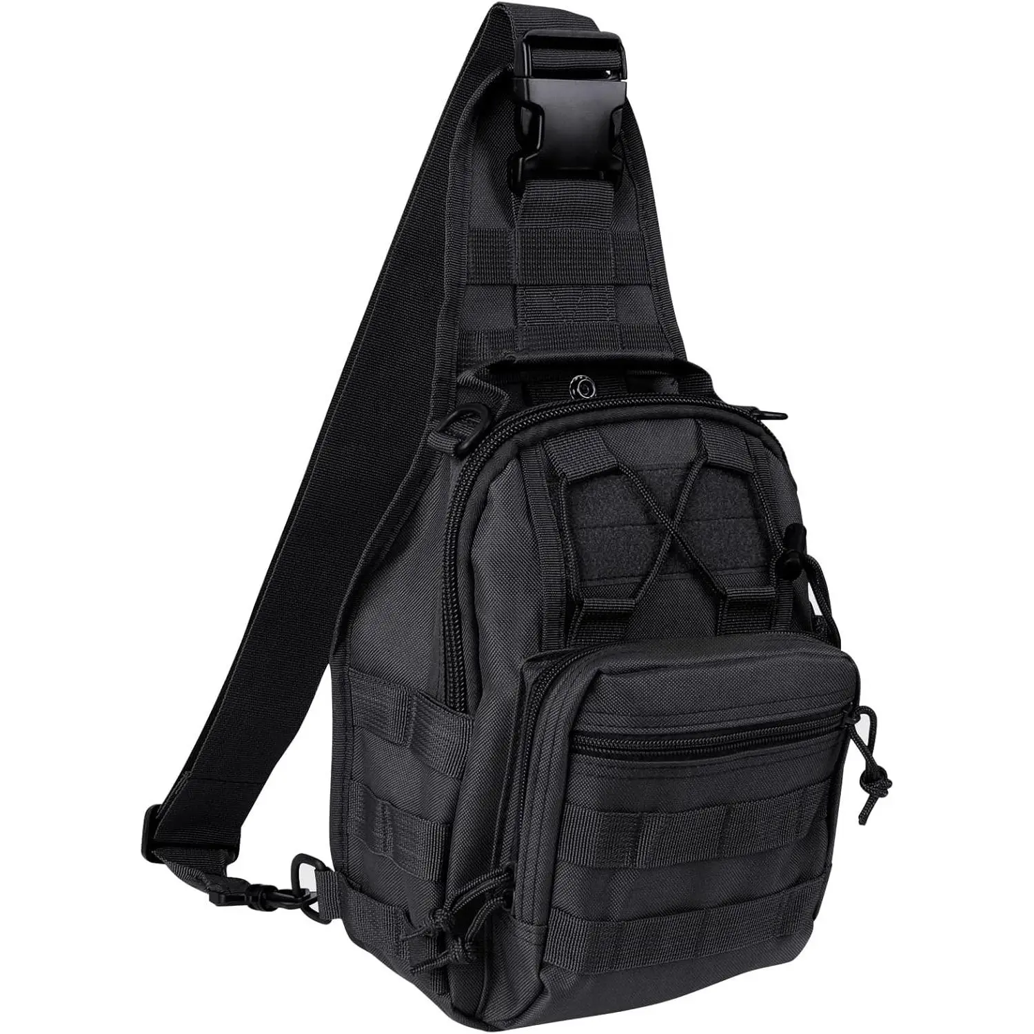 Men's and Women's Tactical Backpack, Waterproof Military Messenger Bag, EDC, Molle Chest Bag, Adjustable Sling, Large Capacity, Multiple Compartments, Suitable for Outdoor Camping, Hunting, Climbing, Fishing, Daily Carry, Excellent Gift Choice