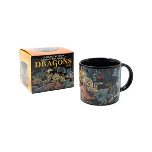 Dragons Mug - Reusable Ceramic Drinkware with Dragon Design, Ideal for Coffee and Tea, Washable, Reusable, Tumbler