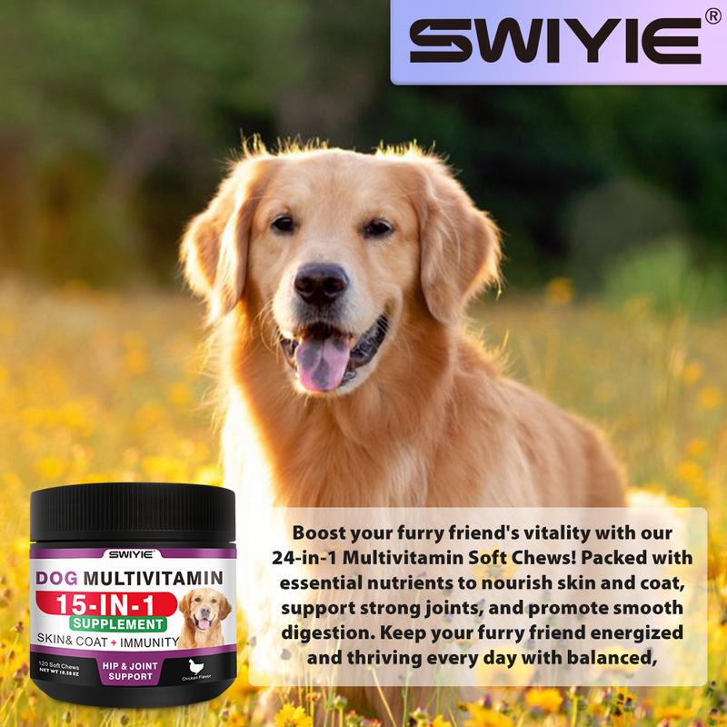 SWIVIE-DOG MULTIVITAMIN 15-IN-1SUPPLEMENT SKIN& COAT + IMMUNITY