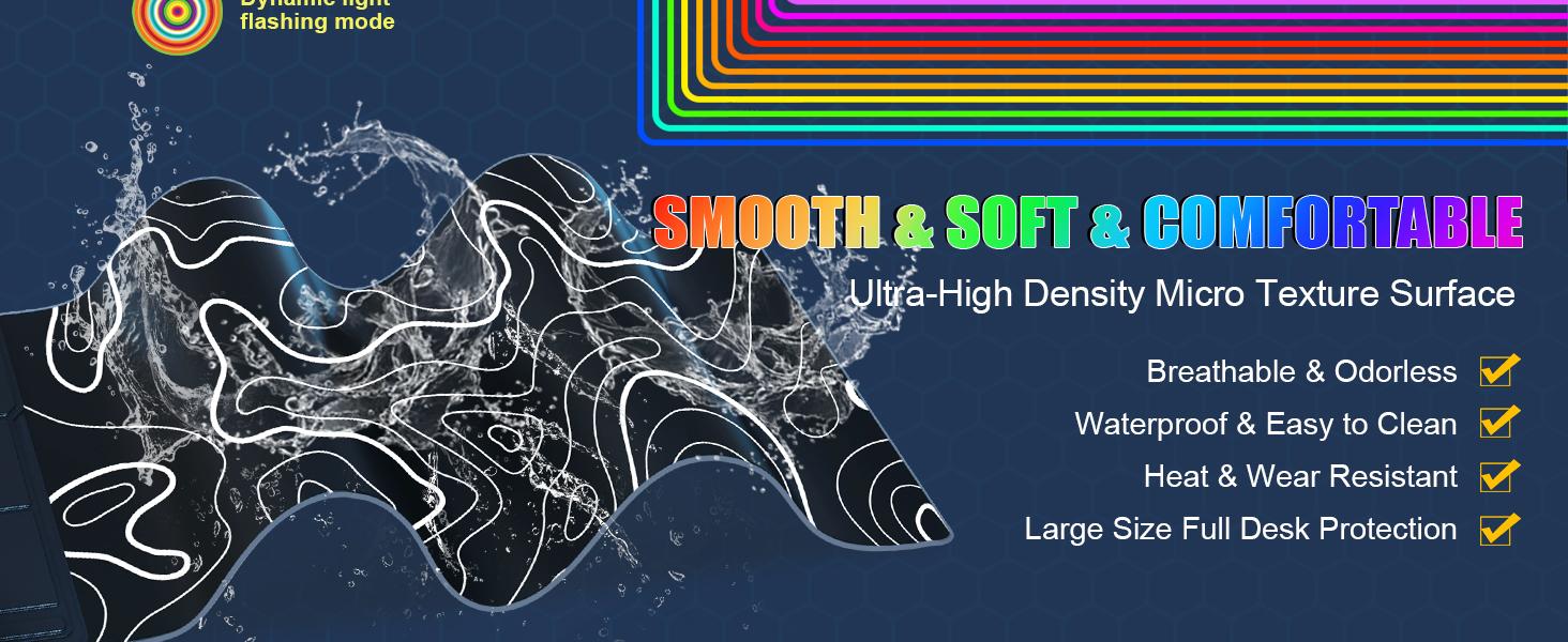 Mouse Pads XXL Gaming Mouse Pad with 15W Magnetic Wireless Charging Large Desk Mat Protector RGB Mousepad 4mm Non-Slip Waterproof for Office Home Gaming Spring gaming desk accessories gaming room decor