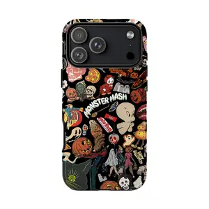 Vintage Halloween Phone Case, Spooky Retro Collage Phone Case for iphone 17 pro max case 16 15 14 13 12 11 Pro Max XS, Samsung S23 S24 S25 Durable Shockproof Protection Cellphone , beautiful gift for Women & Men Phone Cover