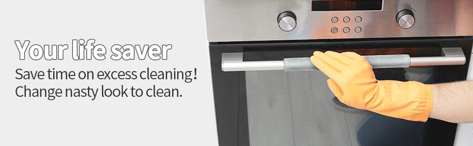 OUGAR8 Refrigerator Door Handle Covers,Keep Your Kitchen Appliance Oven,Dishwasher,Mirowave Clean from Smudges, Fingertips, Drips, &Food Stains, Perfect for Dishwashers (5pcs,Red)