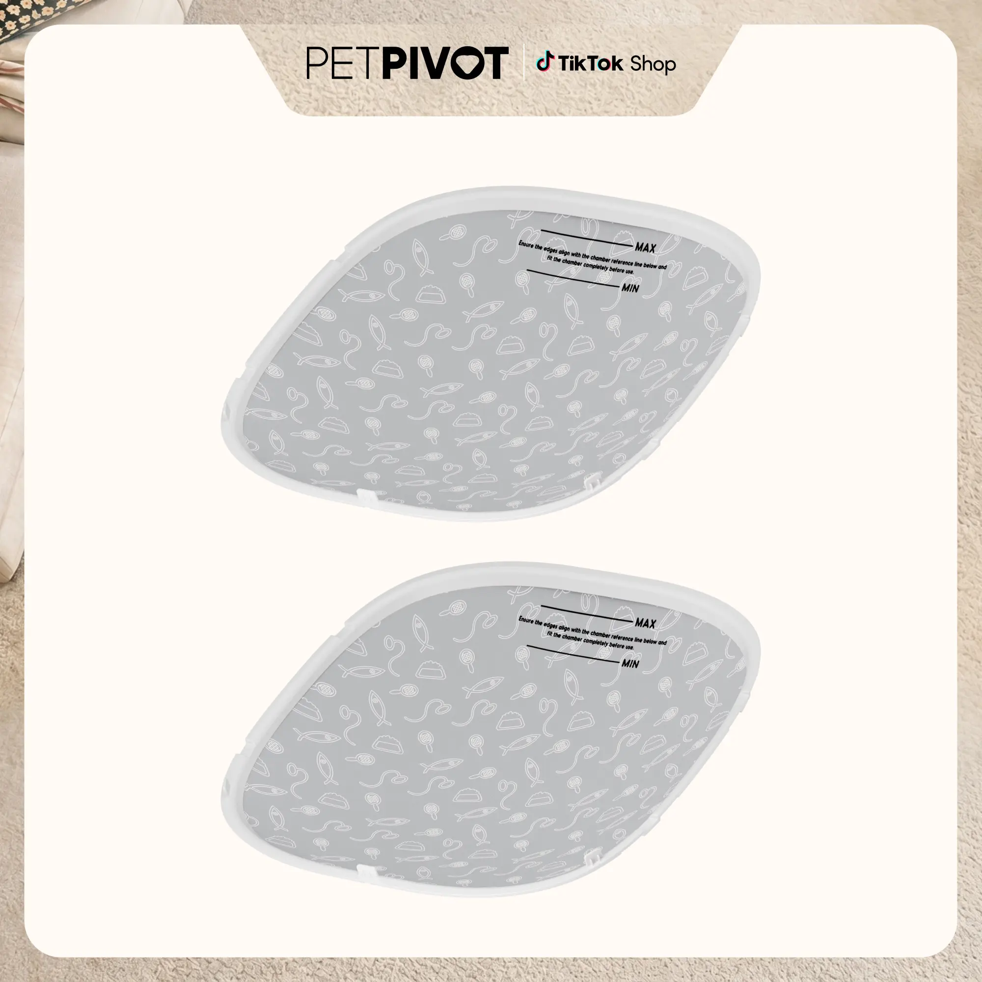 PetPivot AutoScooper 11 Cat Litter Box Pad, 2-Pack Waterproof Replacement Liner Pads for Self-Cleaning Cat Litter Box, Automatic Litter Box Replacement Mats,back to school