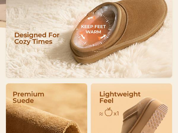 Dream Pairs FuzzyEasy Slip-On Suede Ankle Bootie-Slippers – Faux-Fur Lining, Indoor/Outdoor Memory-Foam Cushion Dream Pairs FuzzyEasy Slip-On Suede Ankle Bootie-Slippers – Faux-Fur Lining, Indoor/Outdoor Memory-Foam Cushion