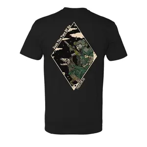 Just The Two Of Us Tactical T Shirt Featuring Special Forces Soldier And K9 Combat Dog In Night Mission Scene, Tactical Military Graphic Streetwear For Men Who Love Brotherhood Loyalty And Warrior Mindset