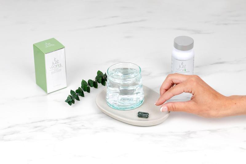 It Just Works Natural Internal Deodorant Supplement | Chlorophyll Capsules for Body Odor Control | Full Body Freshness & Detox Support | Digestive Enzymes & Probiotics for Women | Sweat Resistant Body Care Underarm Product