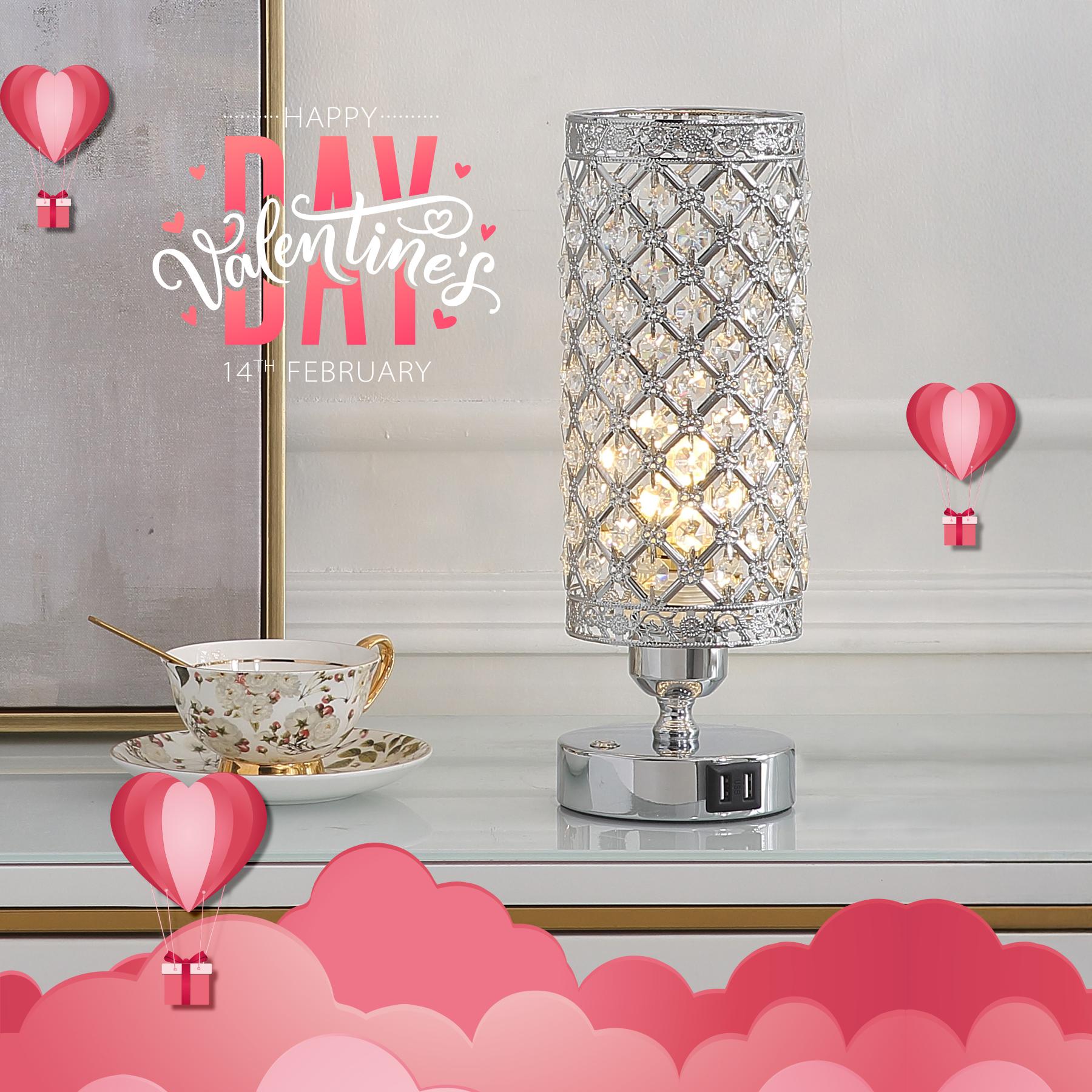 Yarra-Decor Crystal Bedside Table Lamp 3 Color Options Lamps for Bedroom Modern USB Nightstand Lamp with Crystal Shade Decorative Lamps for Living Room, Kids Room(LED Bulb Included) Lighting Home Springtok room stuff Christmas gifts Valentine's Day gifts Yarra-Decor Crystal Bedside Table Lamp 3 Color Options Lamps for Bedroom Modern USB Nightstand Lamp with Crystal Shade Decorative Lamps for Living Room, Kids Room(LED Bulb Included) Lighting Home Springtok room stuff Christmas gifts Valentine's Day gifts