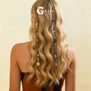 GGIRL Boho Style Moon & Sun Design Hair Accessories Set, Vintage Style Hair Accessories for Women & Girls, Fashion Hair Accessories for Party, Daily Clothing Decor