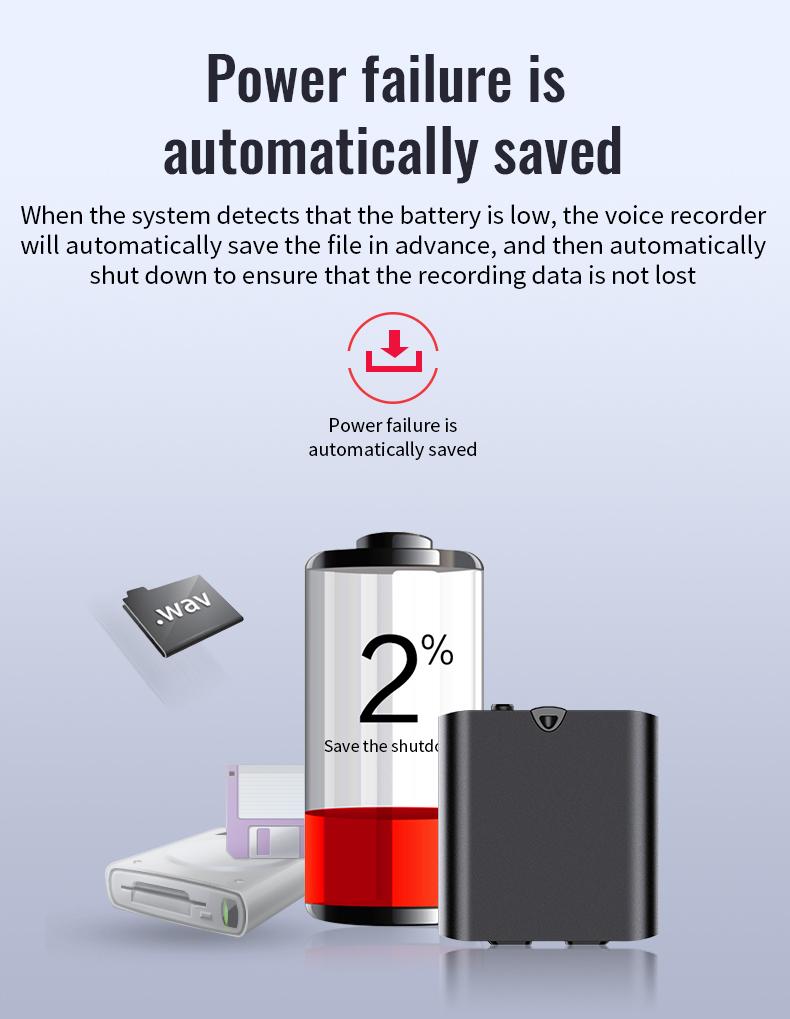 Mini Magnetic Voice Recorder-One-Touch Recording,HD Noise Reduction,Long Battery,Large Storage,Include OTG adapter,Slim and lightweight