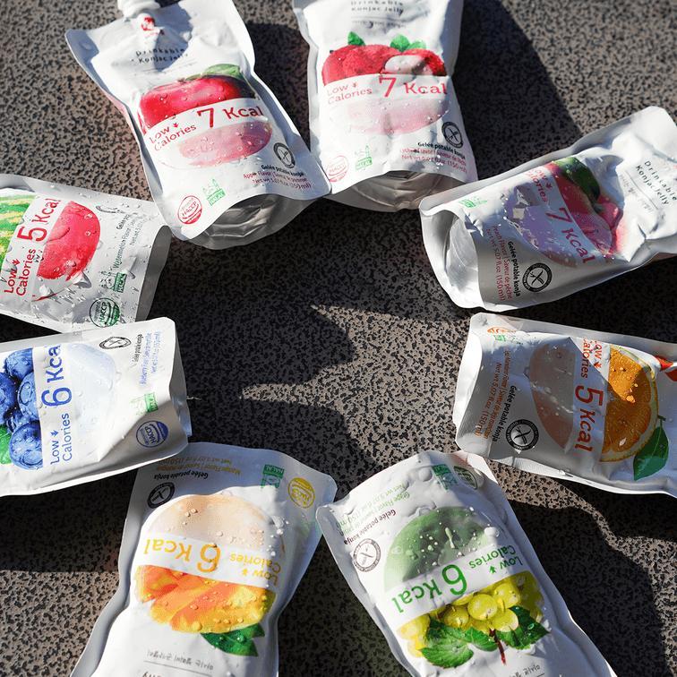 JELLY B Drinkable Konjac Jelly Lychee Flavor 10 Packs of 150ml Healthy Natural Foods High Fiber Korean Snack