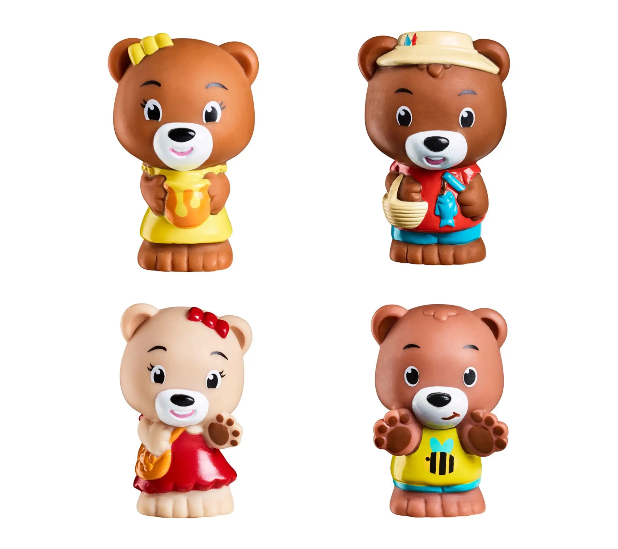 Timber Tots Browny Family 4 Character Toy Figurines