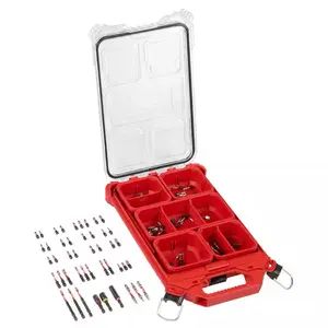 Milwaukee SHOCKWAVE Impact Duty Alloy Steel Driver Bit Set with PACKOUT Case (90-Piece)
