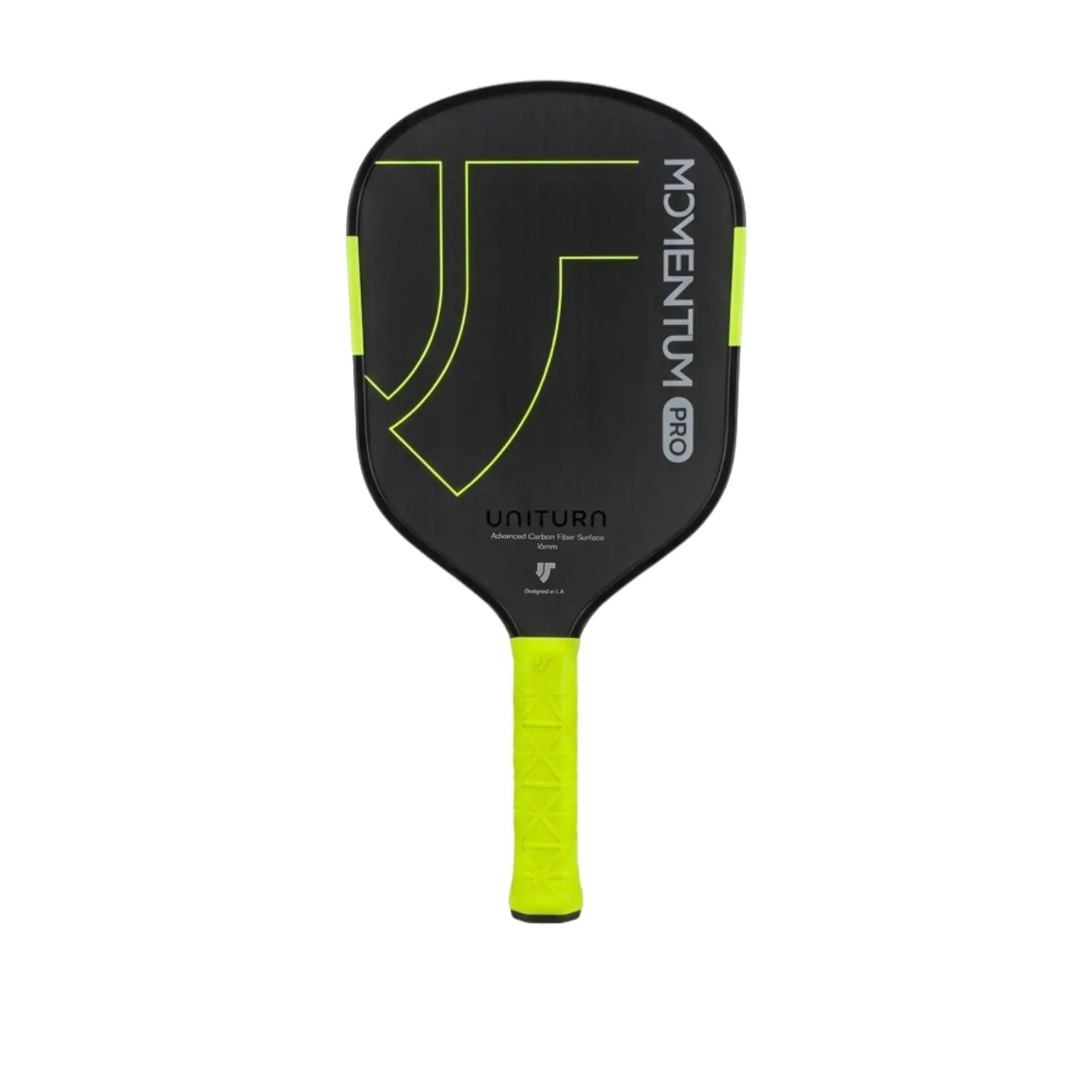 Uniturn T700 Raw Carbon Fiber Pickleball Paddle with Silicone Comfort Grip - Momentum PRO Green Series