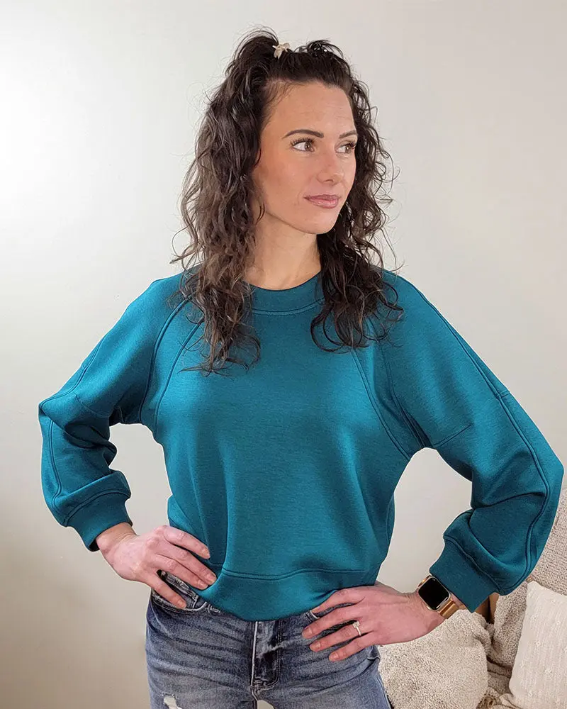 Maya Cropped Scuba Pullover