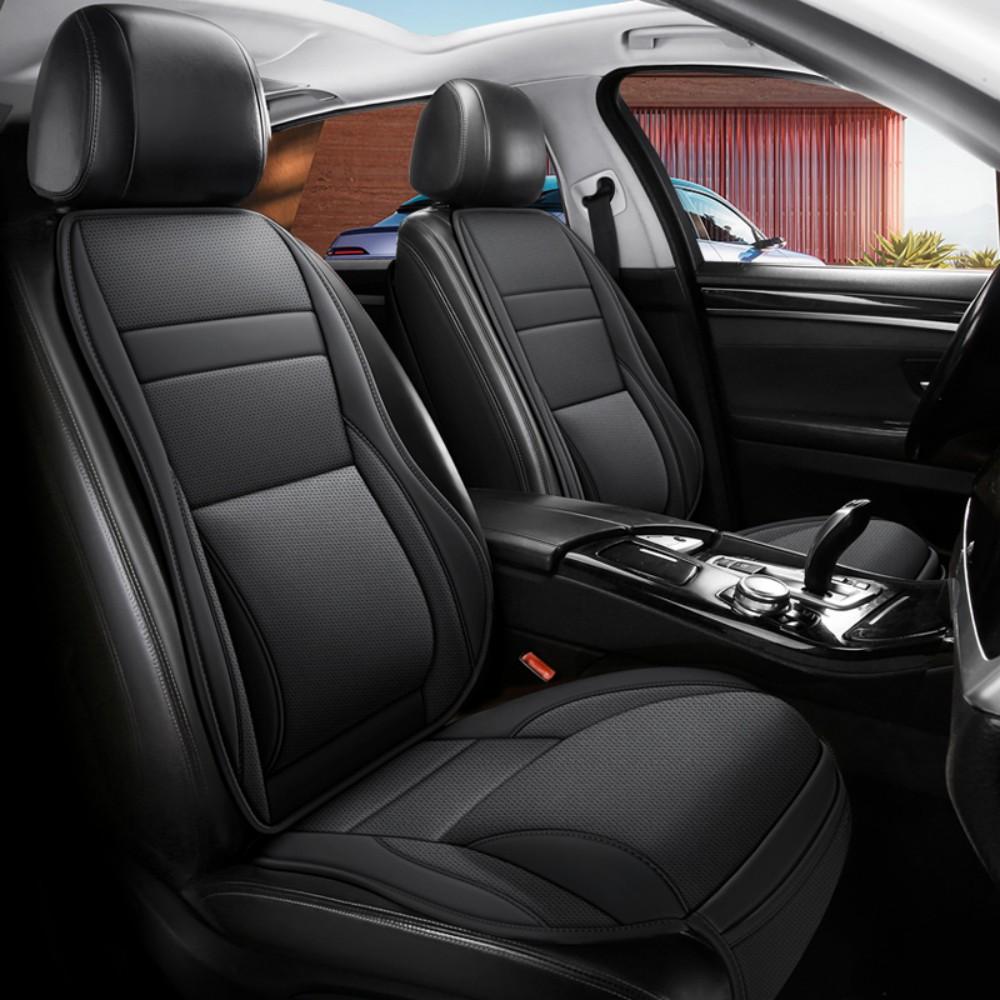1 Piece For Chevrolet Car Front Seat Cover Protector Waterproof Breathable Five Layer Napa Leather Sit Cushion Pad Mat with Storage Bag Comfortable, Ergonomic Dual Support for Waist & Legs, Universal Fit for Car Sedans SUVs Pickups Trucks