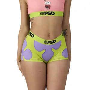 PSD Womens SpongeBob SquarePants Boy Short Underwear - Comfortable, Breathable, Ultra-light Fabric PSD Womens SpongeBob SquarePants Boy Short Underwear - Comfortable, Breathable, Ultra-light Fabric